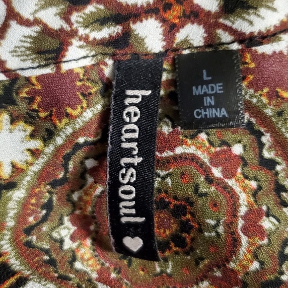 Halter Top Asymmetrical Floral Stripes Large Brown Black Summer Red Flow… - Picture 8 of 8